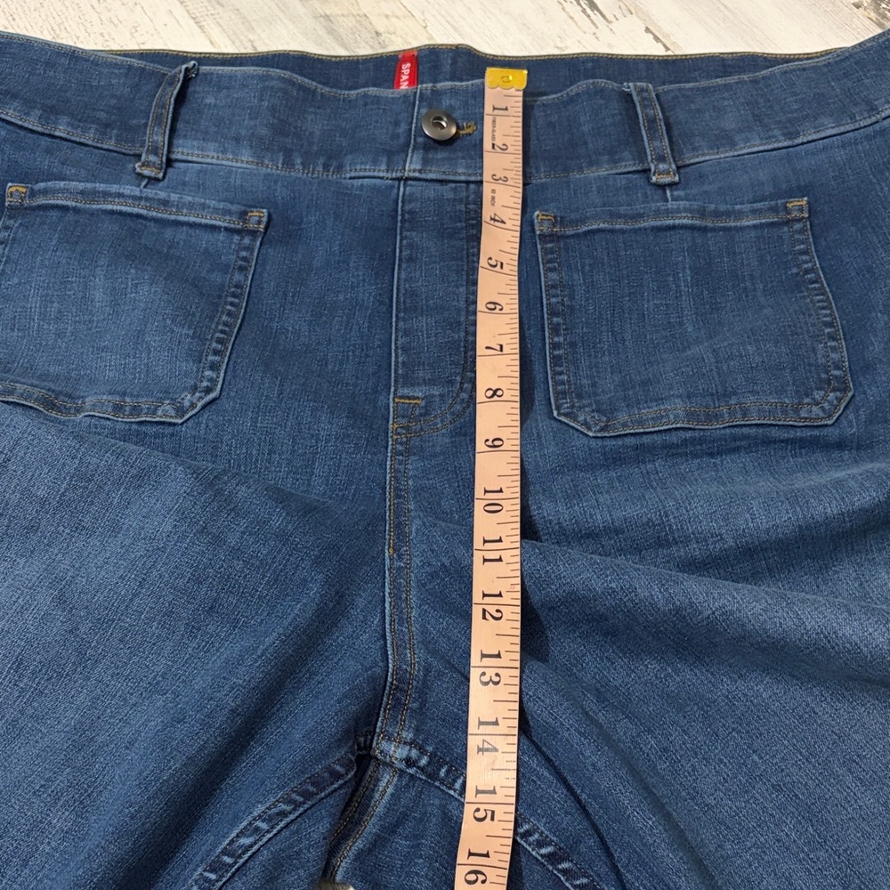 SPANX Every wear Cropped Wide Leg Denim Jeans With Patch Pockets Size 3X - Picture 9 of 12